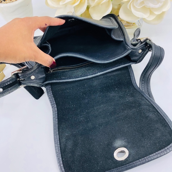 Vintage Coach Fold Over Bag Crossbody Shoulder Bag - Picture 6 of 8